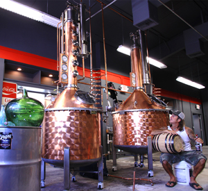 Key West First Legal Rum Distillery is housed in an old saloon turned Coca-Cola bottling factory.